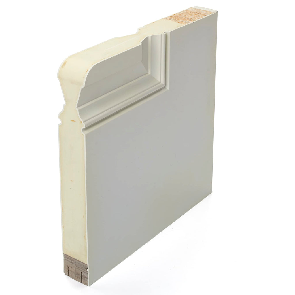 Steel Primed Left Hand In-Swing Prehung Front Door 1/2 Lite 2-Panel Clear Glass 36" x 80" O3099