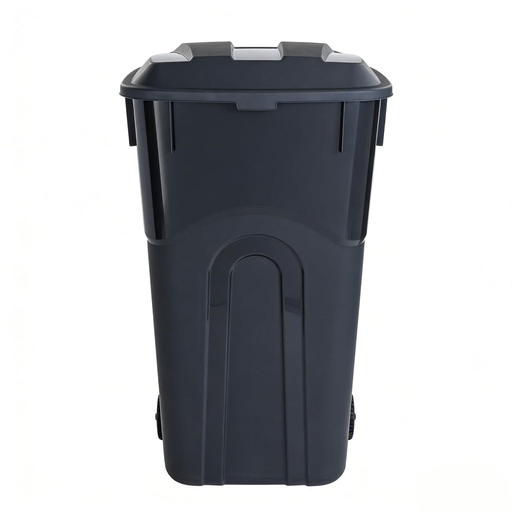 32 Gallon Wheeled Plastic Trash Can with Lid H50023