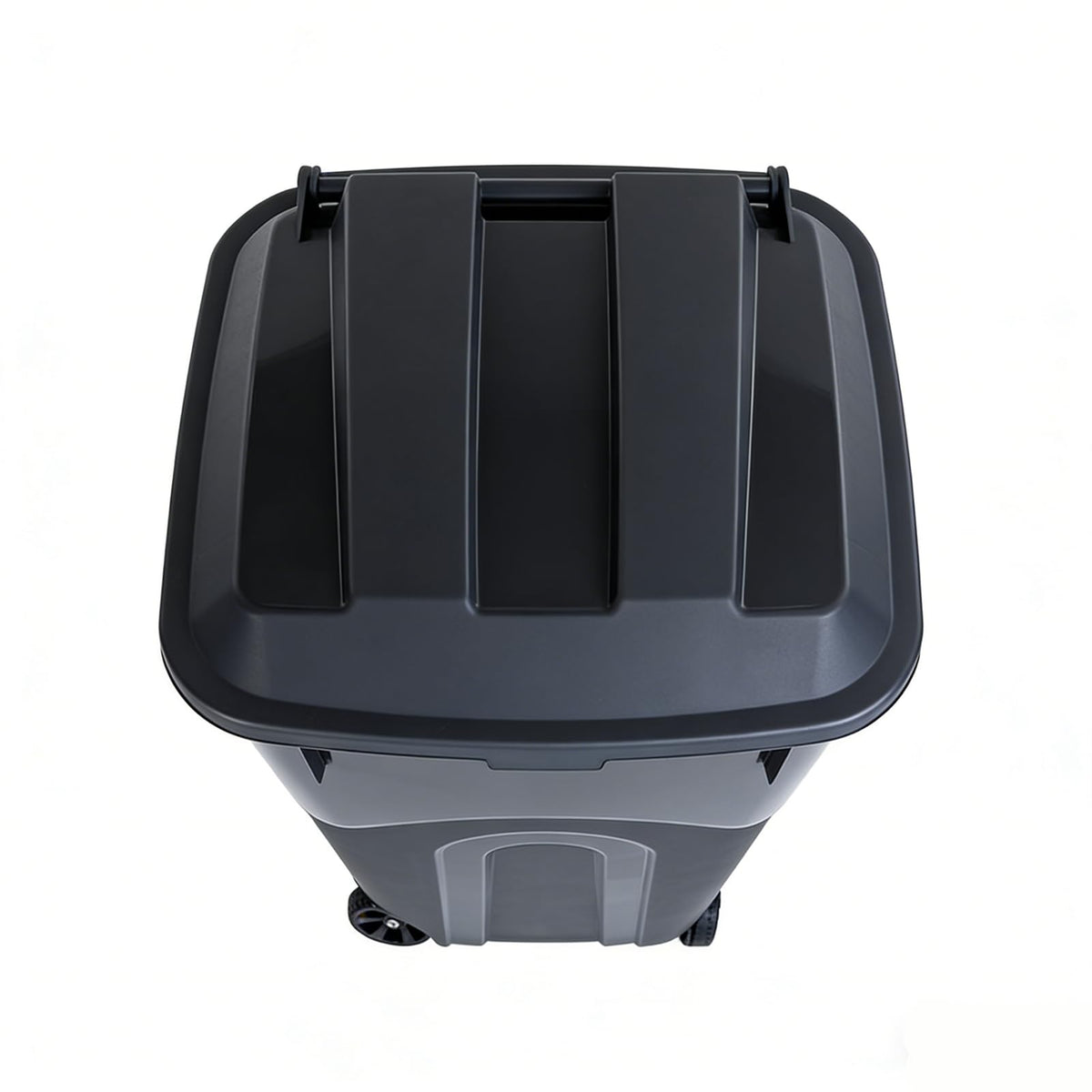 32 Gallon Wheeled Plastic Trash Can with Lid H50023
