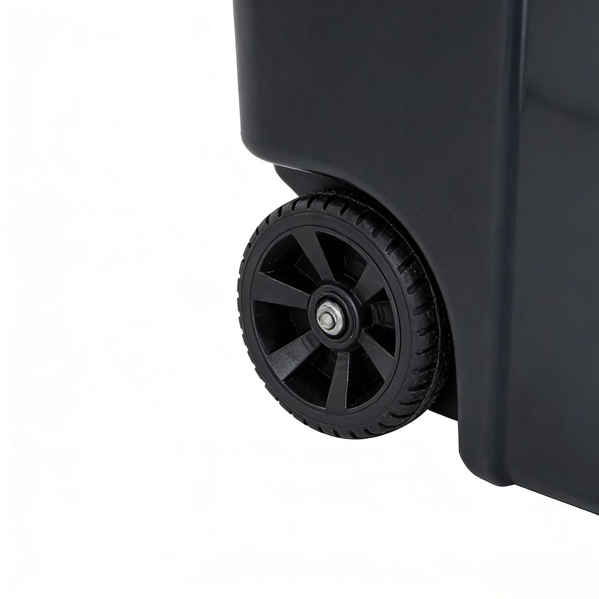 32 Gallon Wheeled Plastic Trash Can with Lid H50023