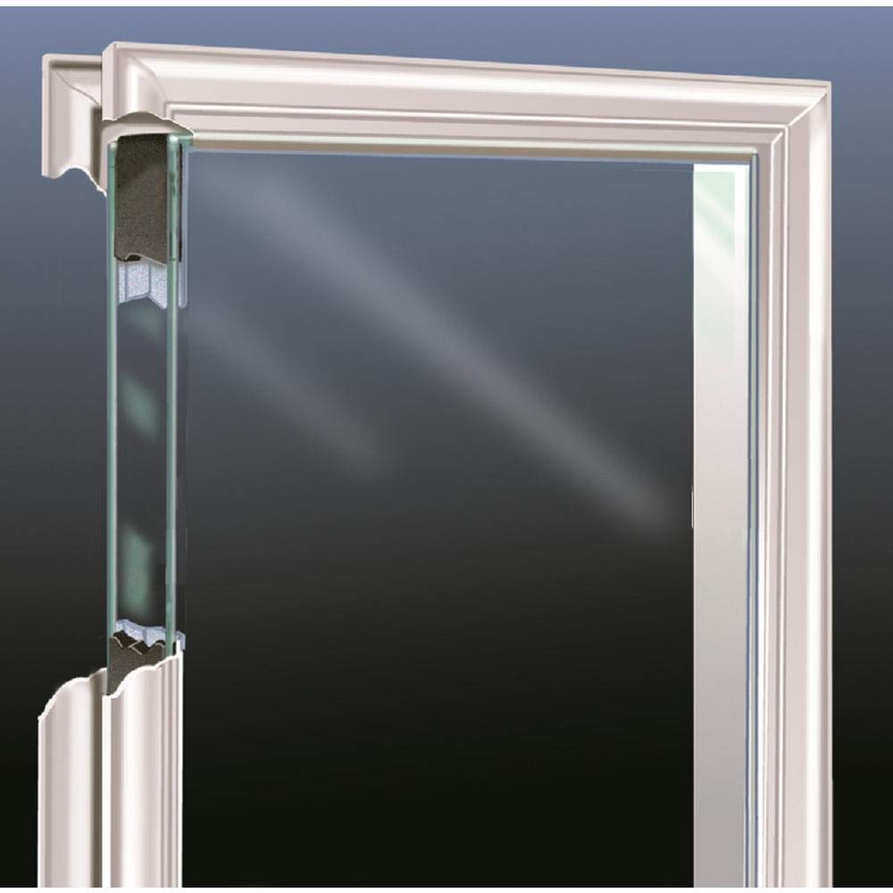 Steel Primed Left Hand In-Swing Prehung Front Door 1/2 Lite 2-Panel Clear Glass 36" x 80" O3099