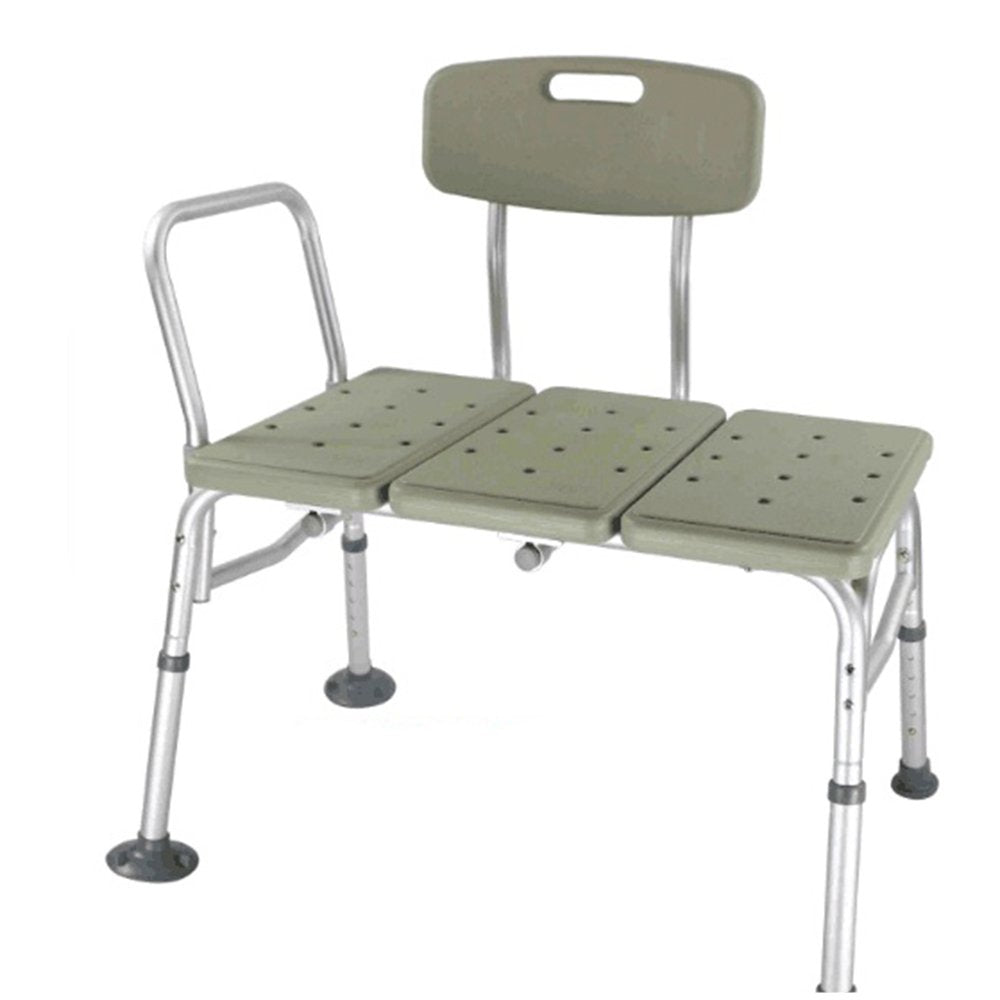 Adjustable Plastic Tub Transfer Bench with Back Non-Slip Seat I655087