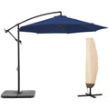 10 FT Navy Blue Patio Offset Umbrella Q8377