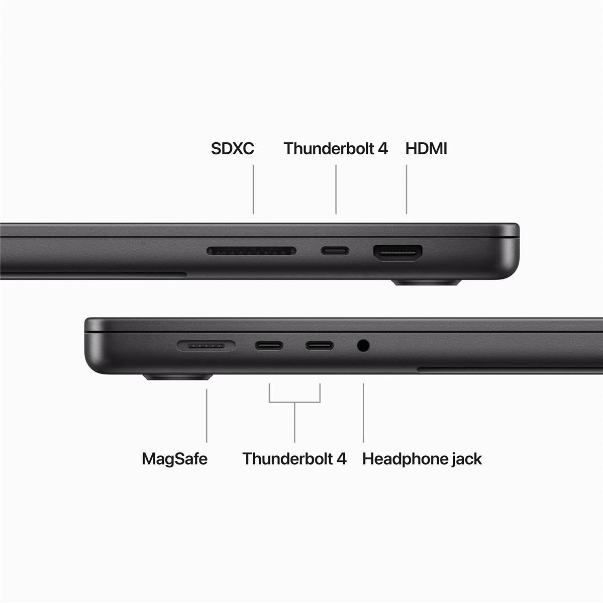 2023 MacBook Pro Laptop M3 Pro chip 16.2-inch Liquid Retina XDR Display 18GB Unified Memory 512GB SSD Storage Space Black H7504