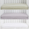 Microfiber 3 Pack Mini Portable Crib Sheets, Fits 24" x 38", Green Light Grey White I905192