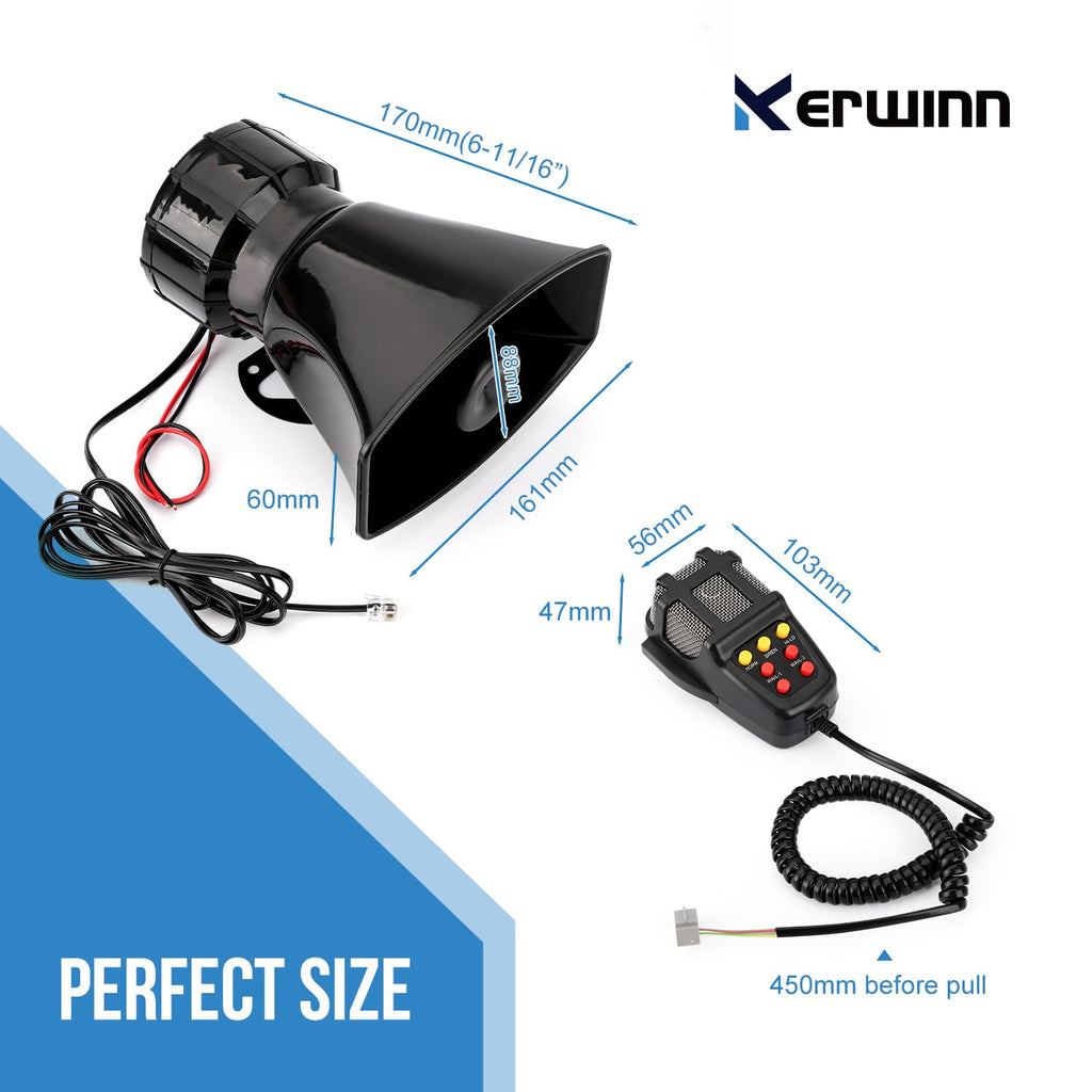 7 Tone 12V 100W Car Siren Horn with Microphone P485876