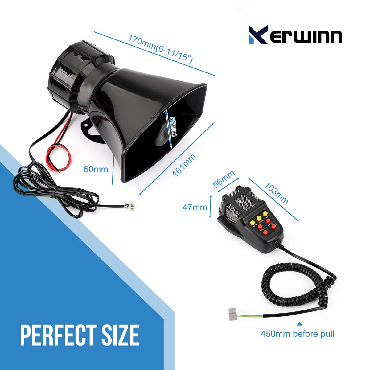 7 Tone 12V 100W Car Siren Horn with Microphone P485876
