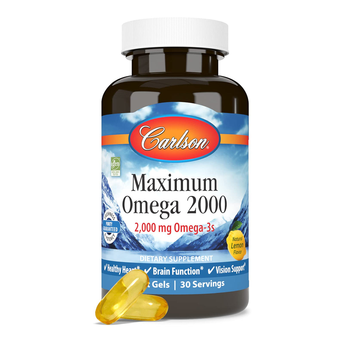Omega 2000 mg Lemon 60 Softgels L1347