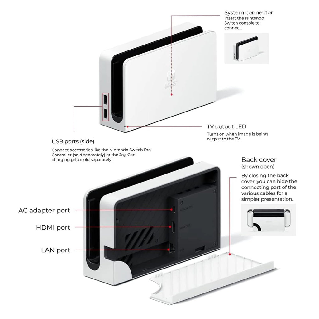 Nintendo Switch OLED Model with White Joy-Con and 32GB Micro SD Card H3405