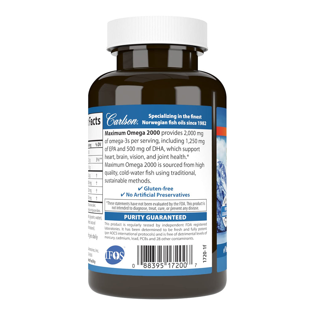 Omega 2000 mg Lemon 60 Softgels L1347