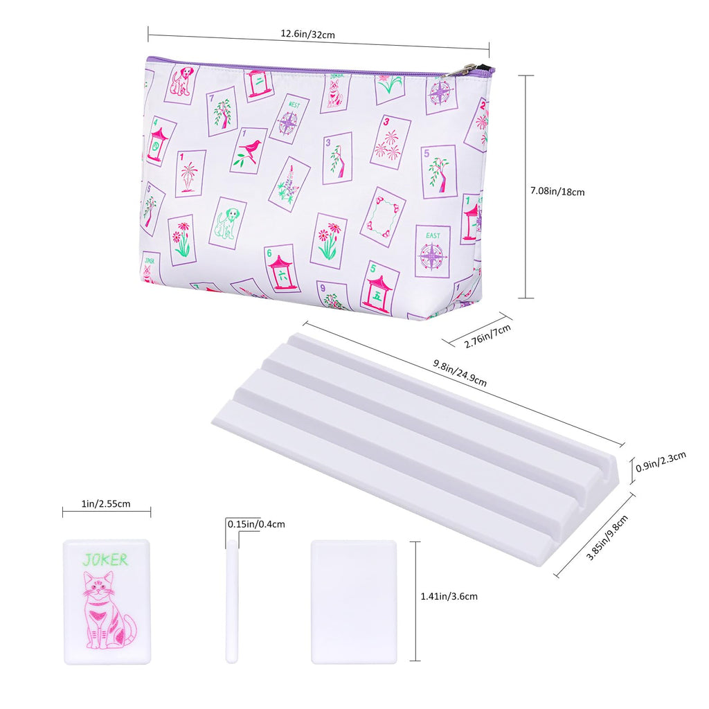 Large Mahjong Set with 160 Tiles, 4 Racks & Carrying Bag R877