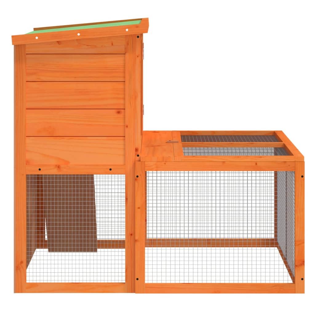 2-Tier Solid Pine Wood Rabbit Hutch A59991
