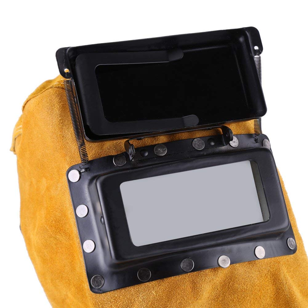 Leather Welding Hood with Flip-Up Lens W481927