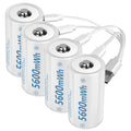 Rechargeable Lithium D Batteries 4 Pack J463