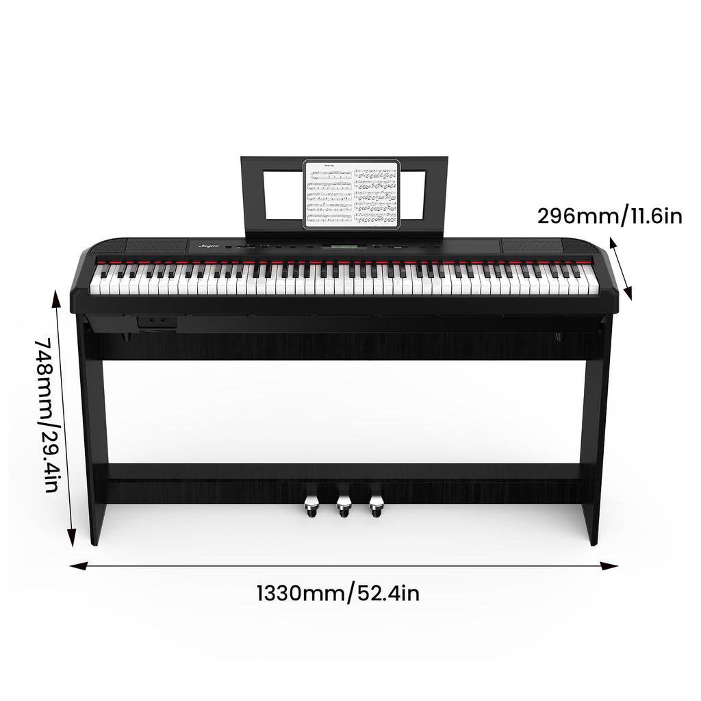 88-Key Weighted Hammer Action Digital Piano with Stand, Headphones, Carrying Case & Power Adapter X132652