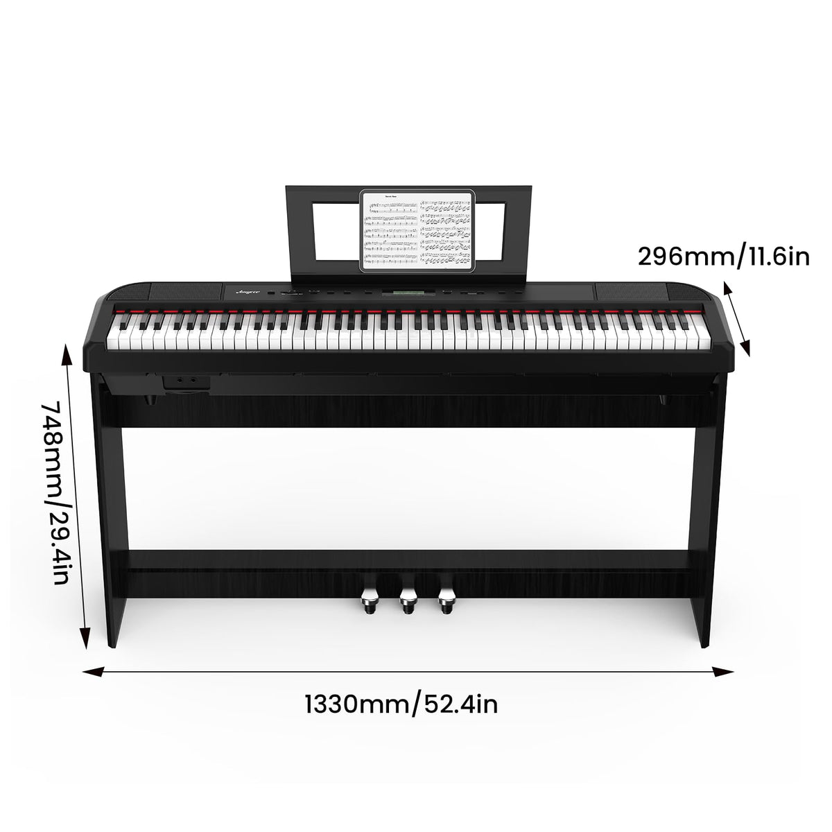 88-Key Weighted Hammer Action Digital Piano with Stand, Headphones, Carrying Case & Power Adapter X132652