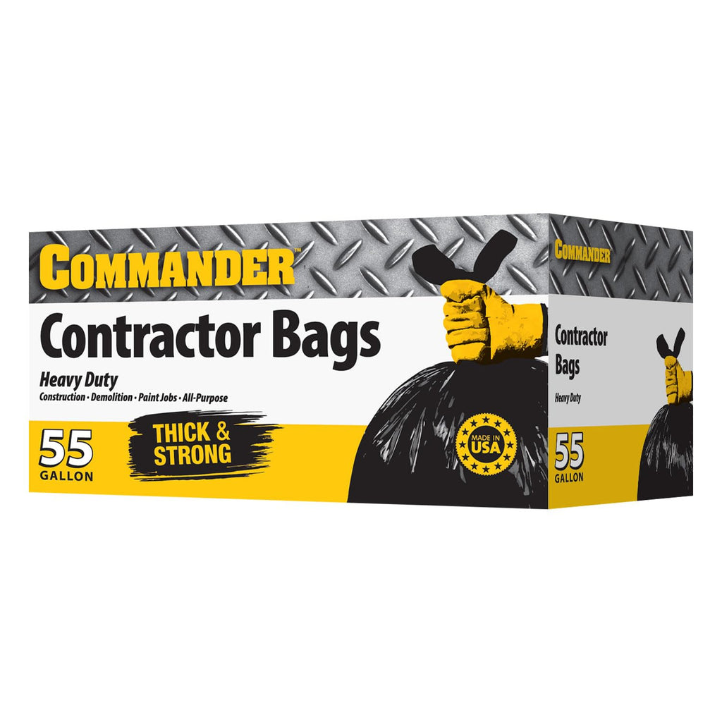 55 Gallon Heavy Duty Contractor Bags with Flap Ties, Pack of 20 D1142