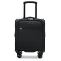 14 inch Black Softside Underseat Carry On Luggage with Wheels Y8460