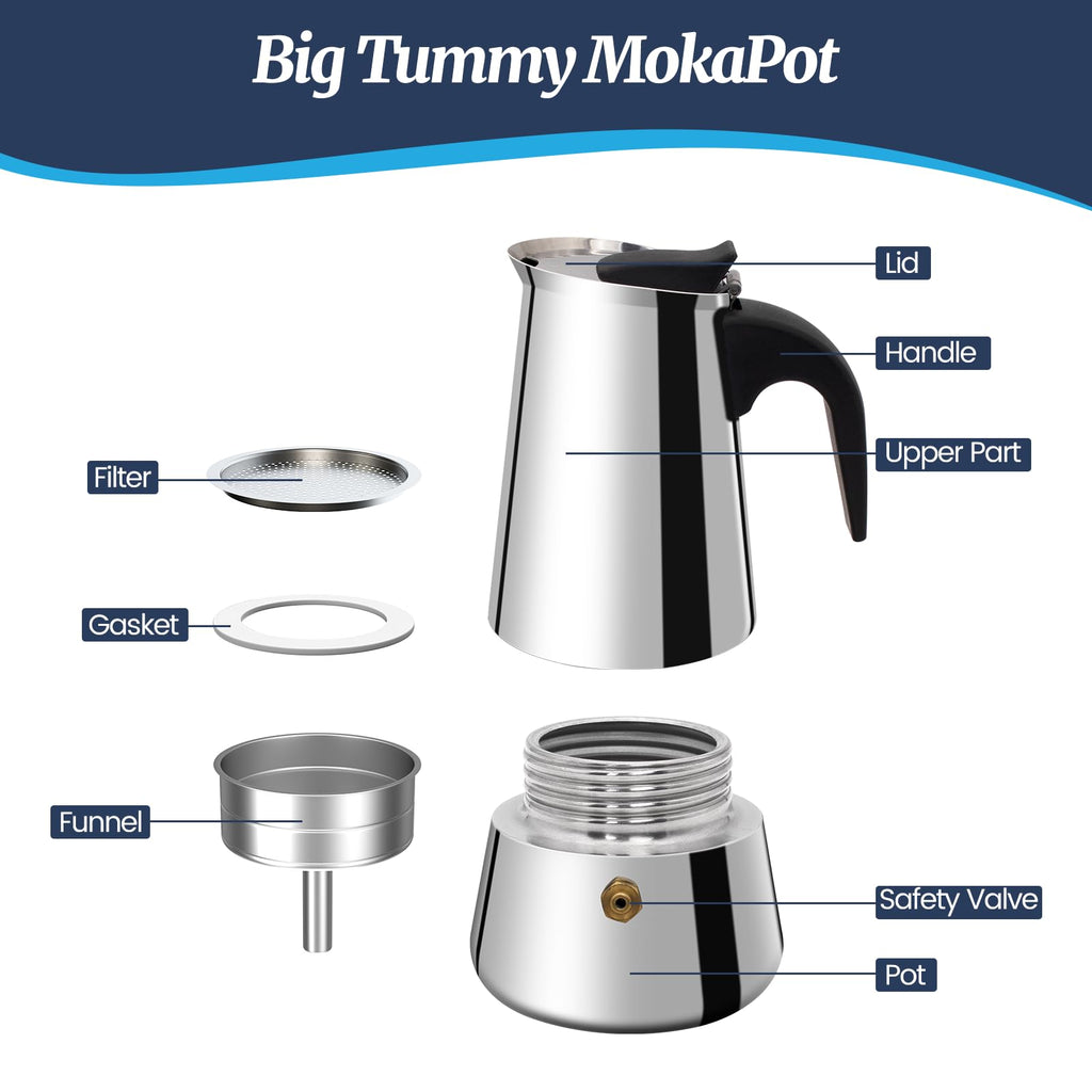 12 Cup Stainless Steel Moka Pot N962272