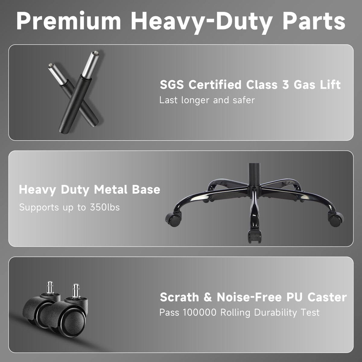 Gaming Chair with Footrest and Massage Lumbar Support I20489