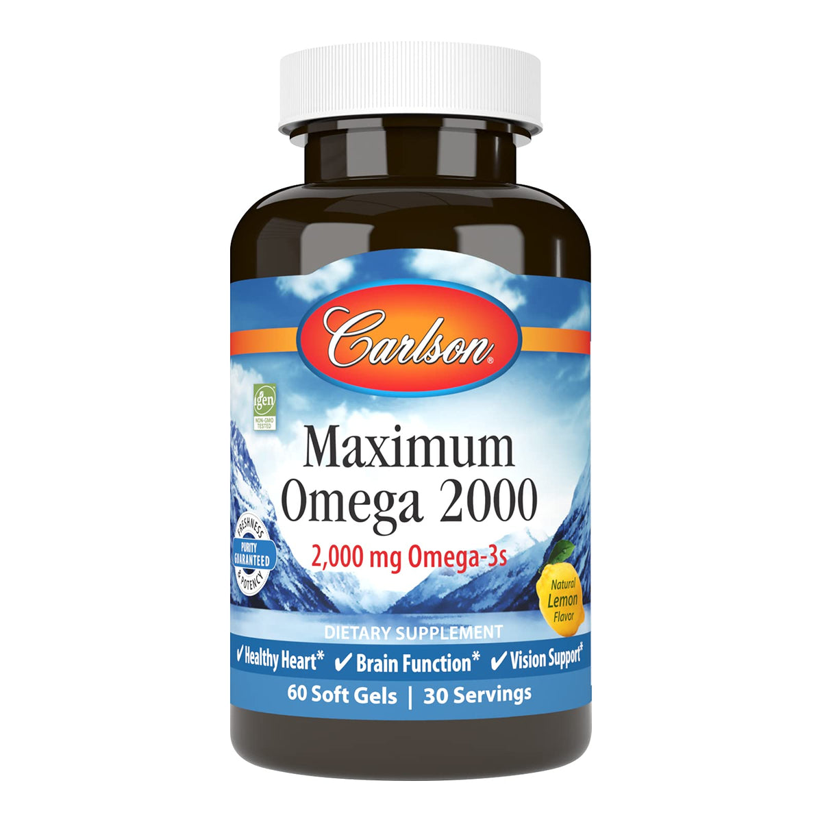 Omega 2000 mg Lemon 60 Softgels L1347