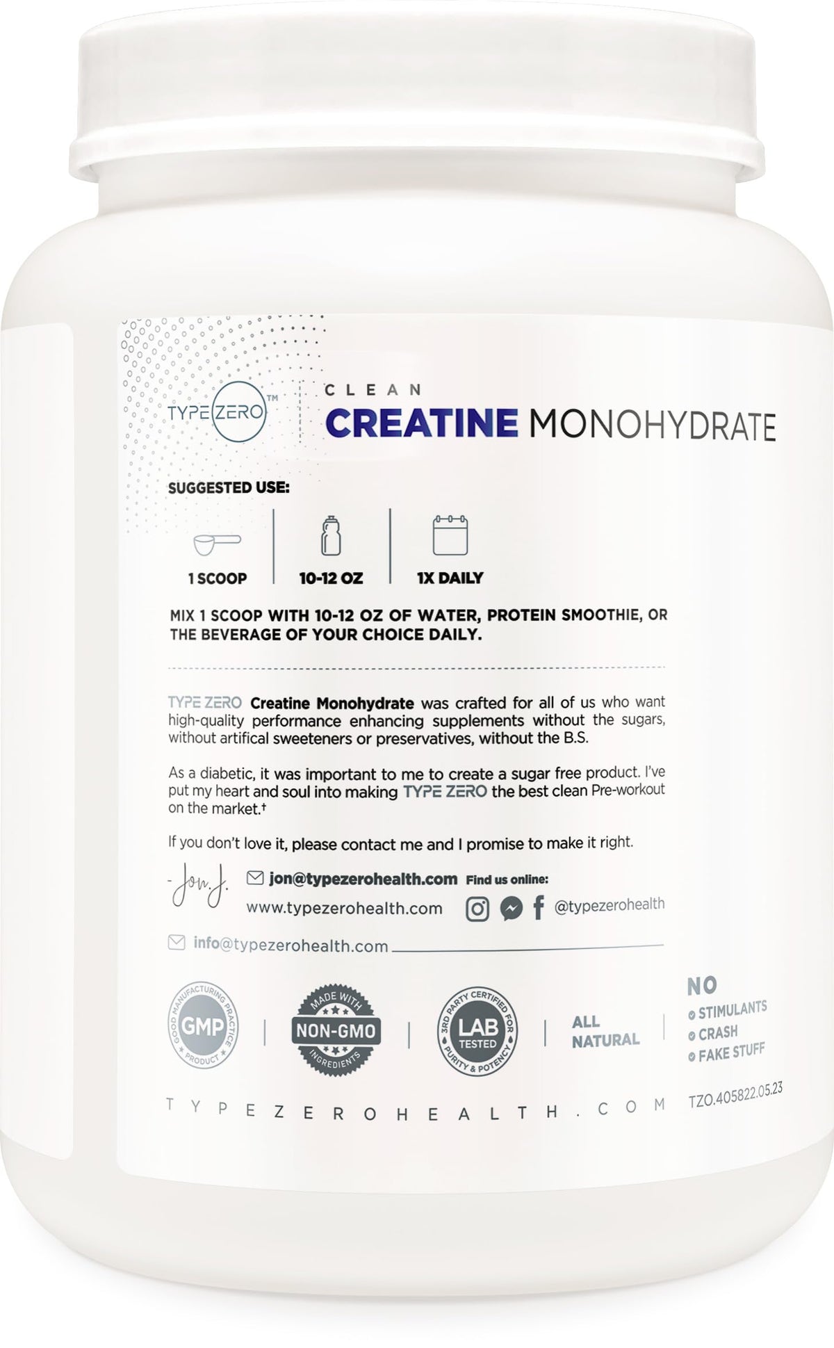 Unflavored Micronized Creatine Monohydrate 1 KG G3587