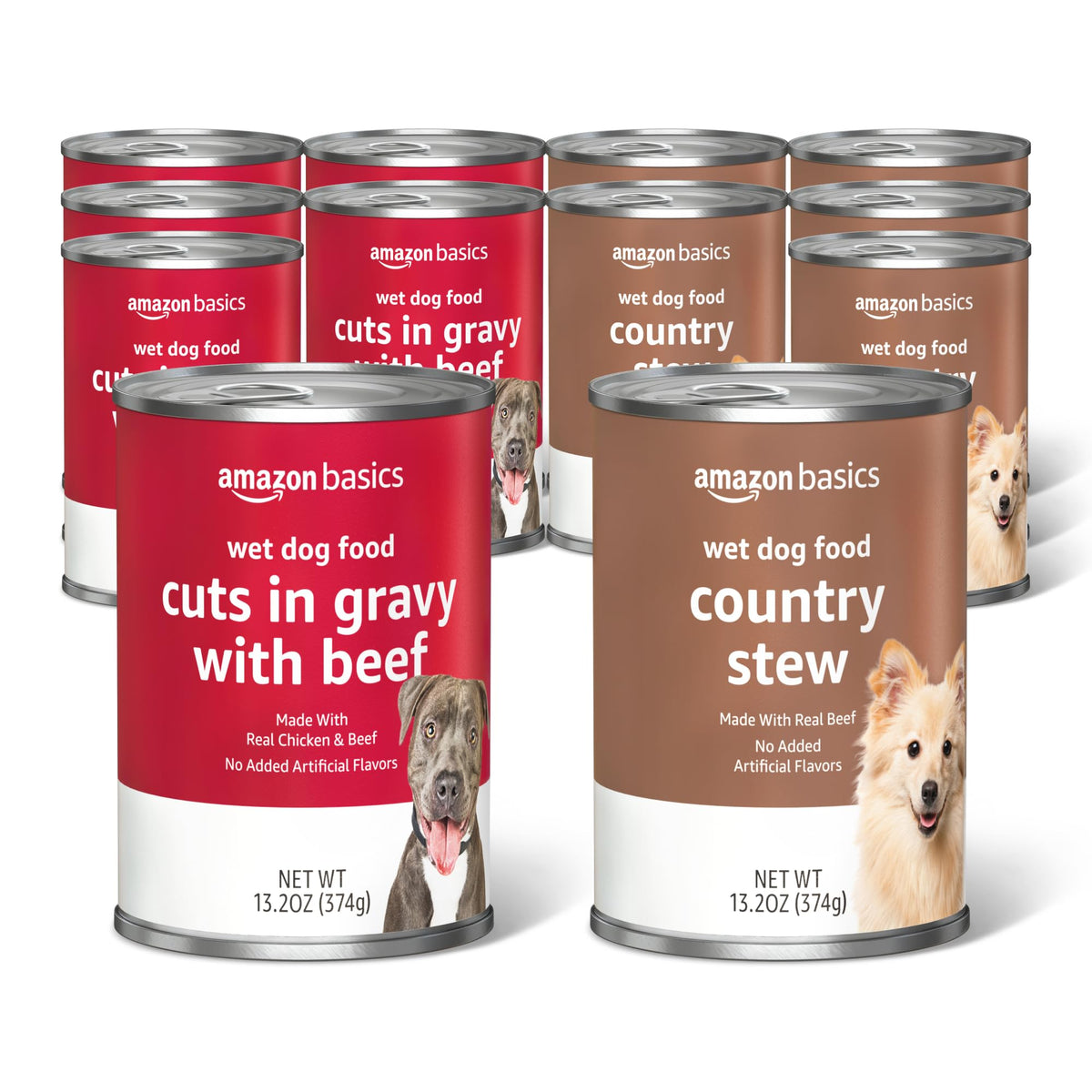 Wet Dog Food Variety Pack, Beef, 13.2oz Cans (Pack of 12) F4229