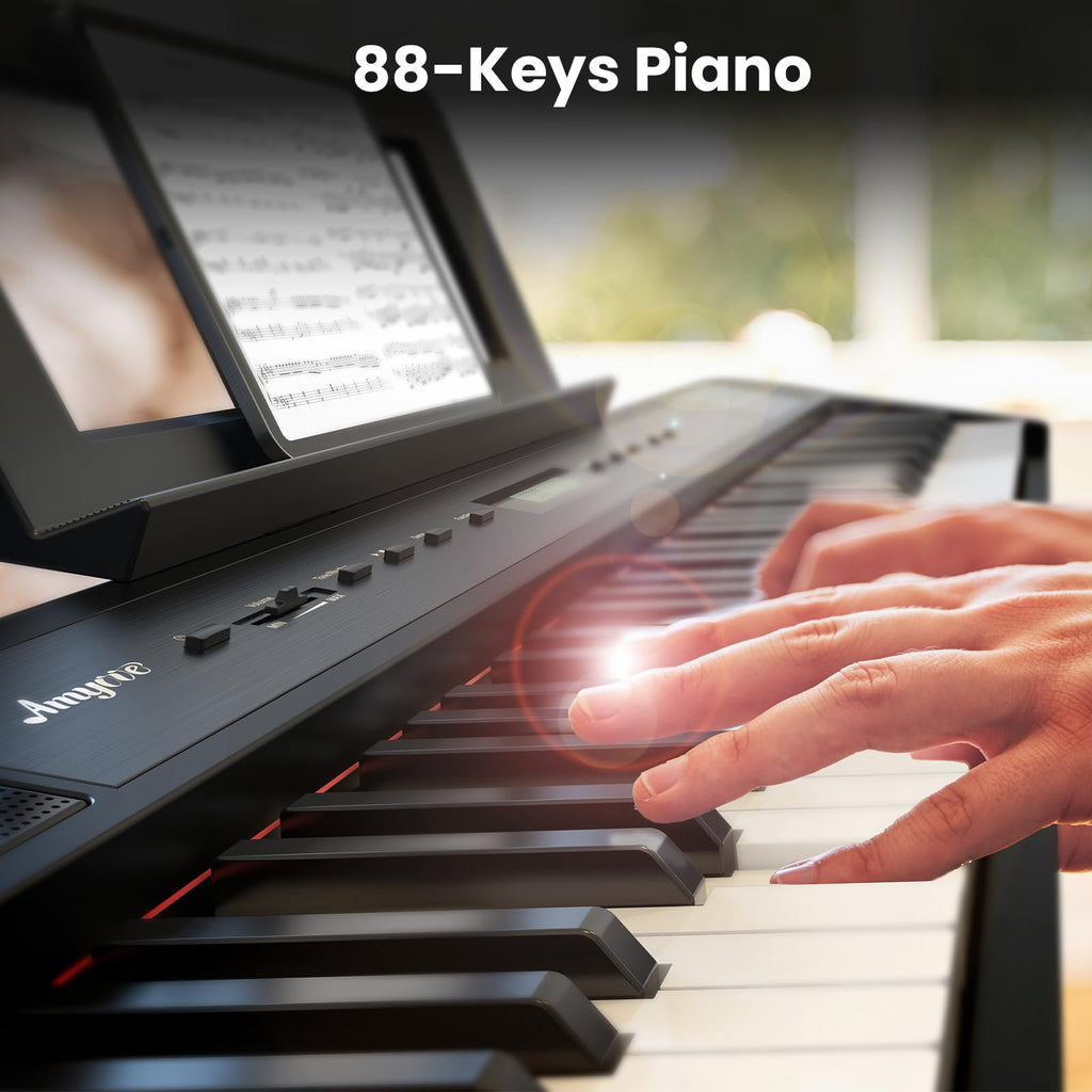 88-Key Weighted Hammer Action Digital Piano with Stand, Headphones, Carrying Case & Power Adapter X132652