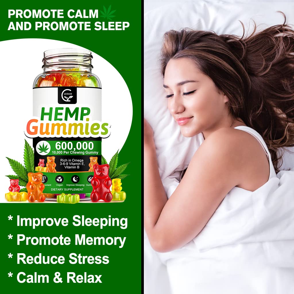 High Potency Hemp Gummies 600,000 Extra Strength Vegan Gluten-Free Q28595