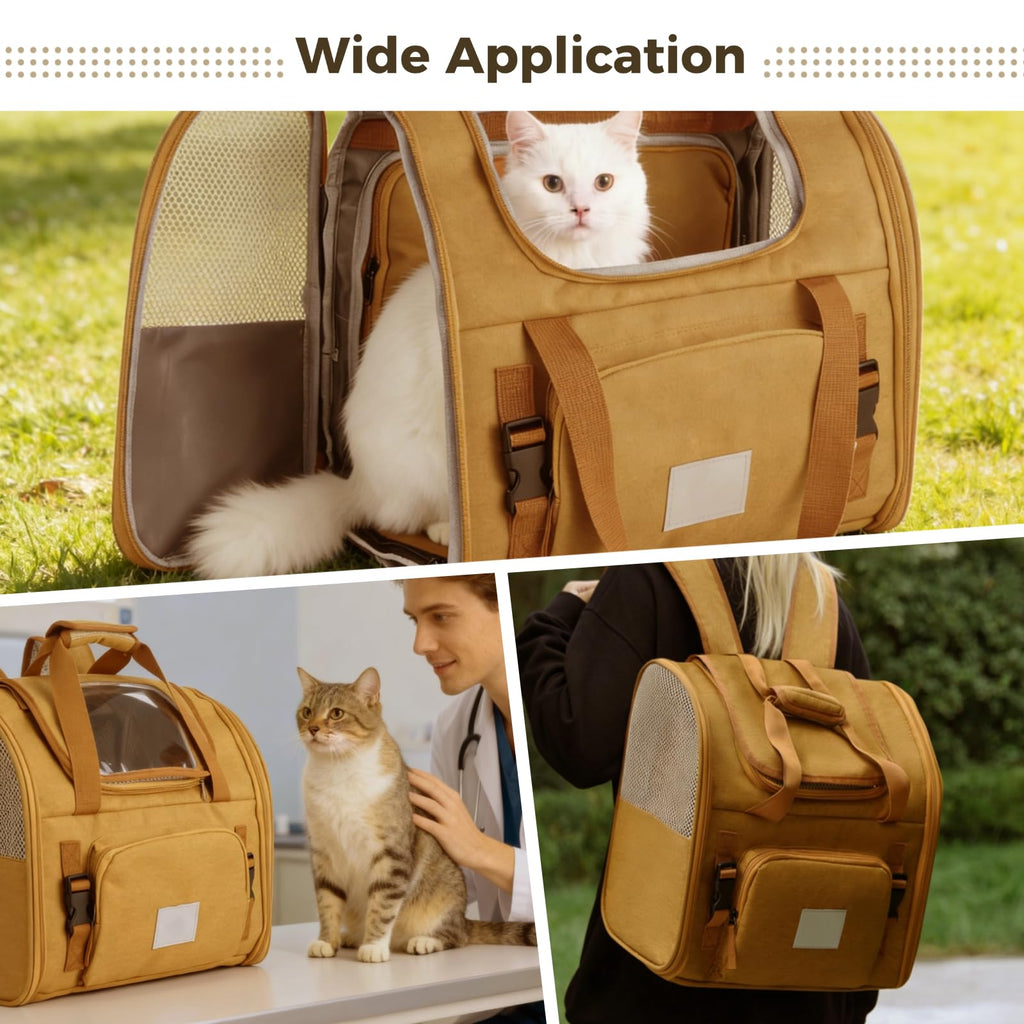 Expandable Pet Backpack Carrier with Ventilated Mesh Top C81836