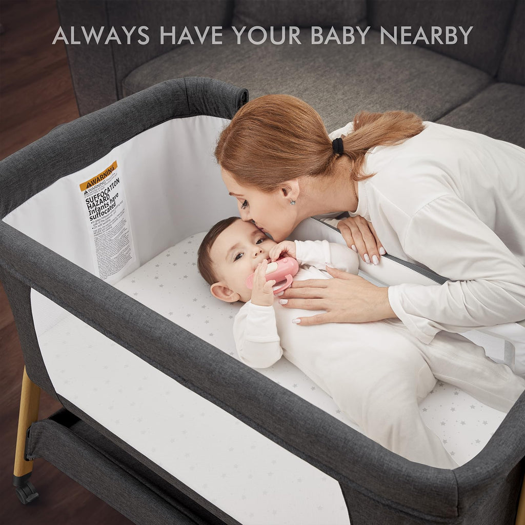 3-in-1 Dark Grey Baby Bassinet X993051