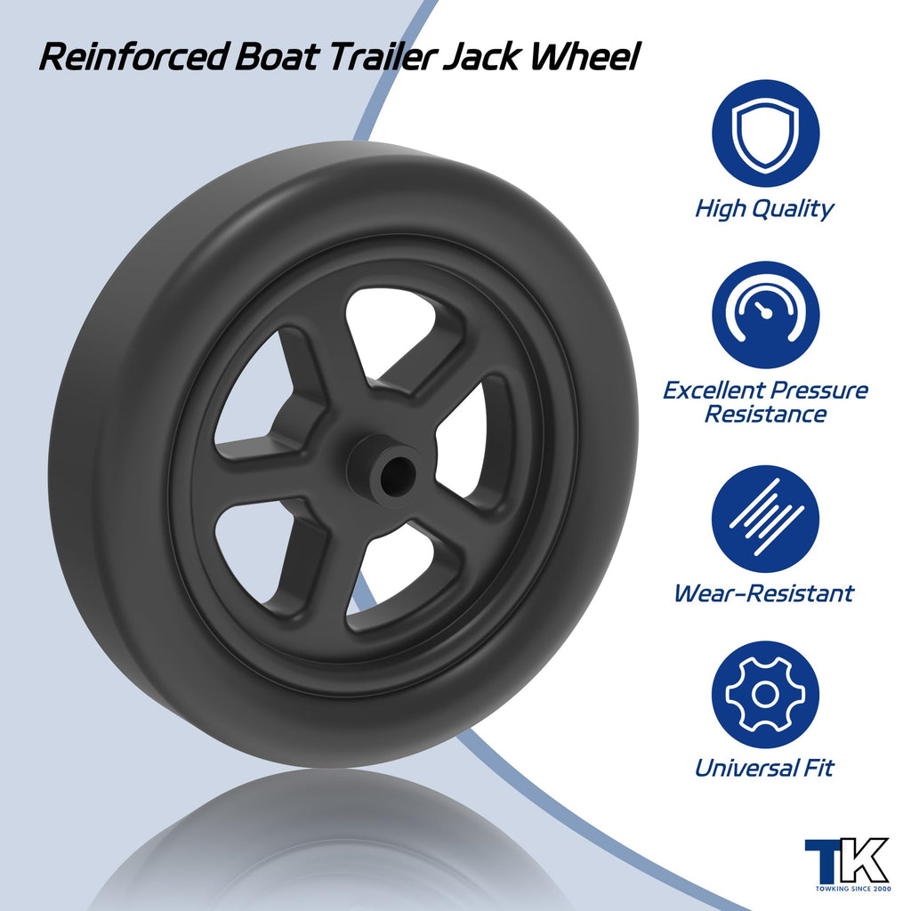 8" Trailer Jack Swivel Caster with Spoked Wheel V9883