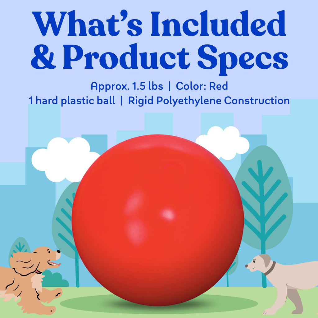 Red 10 Inch Dog Ball J930
