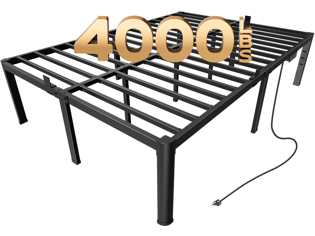 Queen Bed Frame with Charging Station N7094