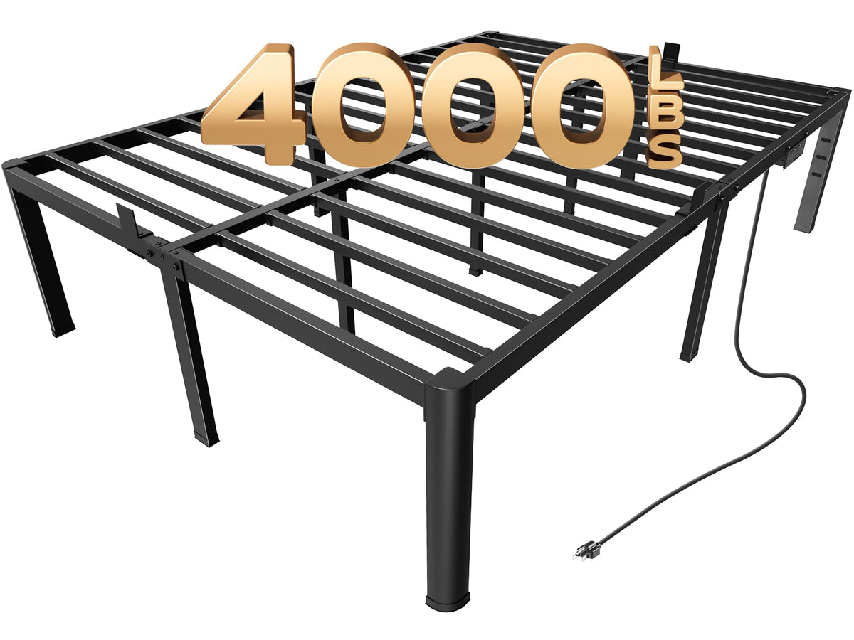 Queen Bed Frame with Charging Station N7094