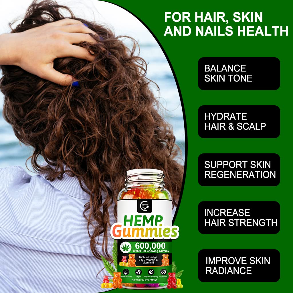 High Potency Hemp Gummies 600,000 Extra Strength Vegan Gluten-Free Q28595