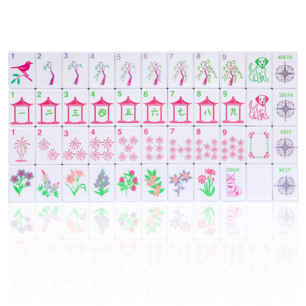 Large Mahjong Set with 160 Tiles, 4 Racks & Carrying Bag R877