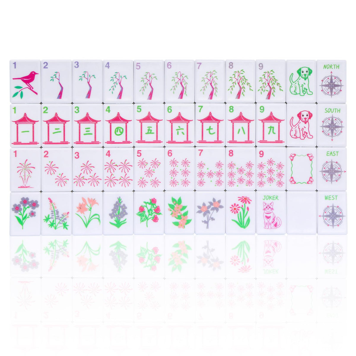 Large Mahjong Set with 160 Tiles, 4 Racks & Carrying Bag R877