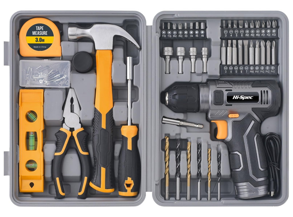 8V Cordless Drill Set & Household Tool Kit Q37163