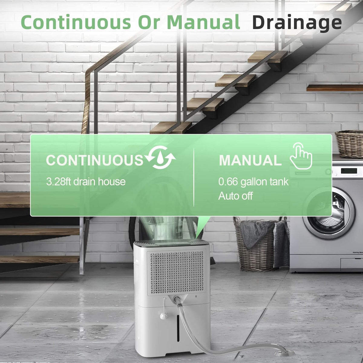 50 Pint Dehumidifier with Drain Hose & Auto Humidity Control Z9625