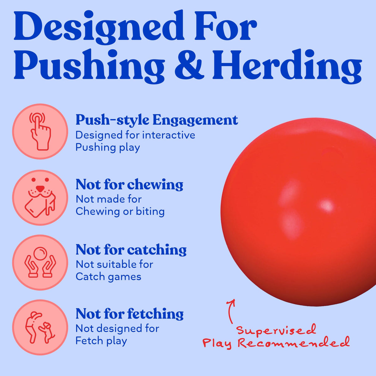 Red 10 Inch Dog Ball J930