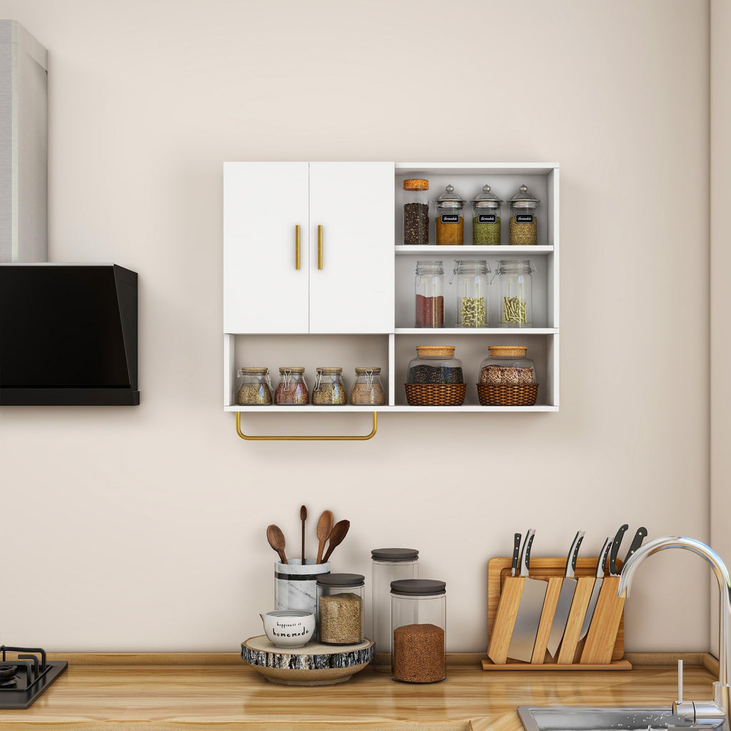 Wood Wall Mounted Bathroom Cabinet Y580947