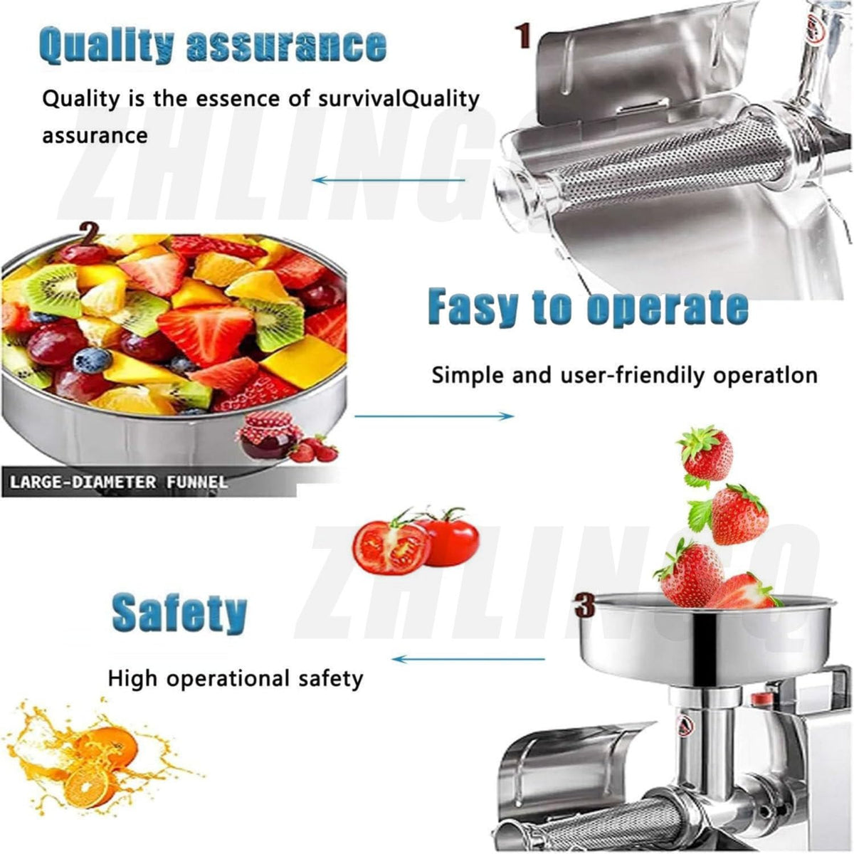 450W Electric Sauce Maker with Funnel & Trough A7838