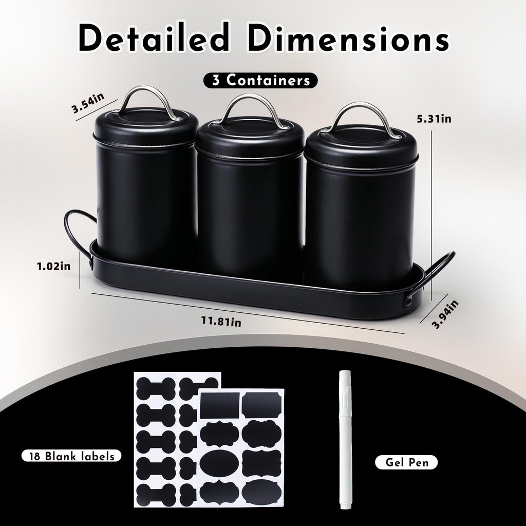 Airtight Dog Treat Container Set with Lid and Tray N997471