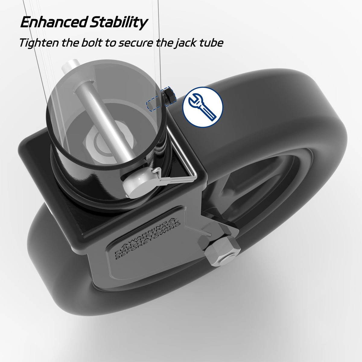 8" Trailer Jack Swivel Caster with Spoked Wheel V9883