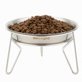 6.7" Elevated Stainless Steel Cat Bowls with Anti-Slip Stand P966208