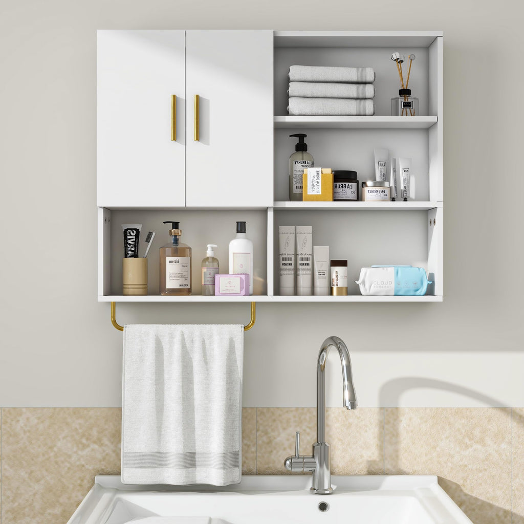 Wood Wall Mounted Bathroom Cabinet Y580947