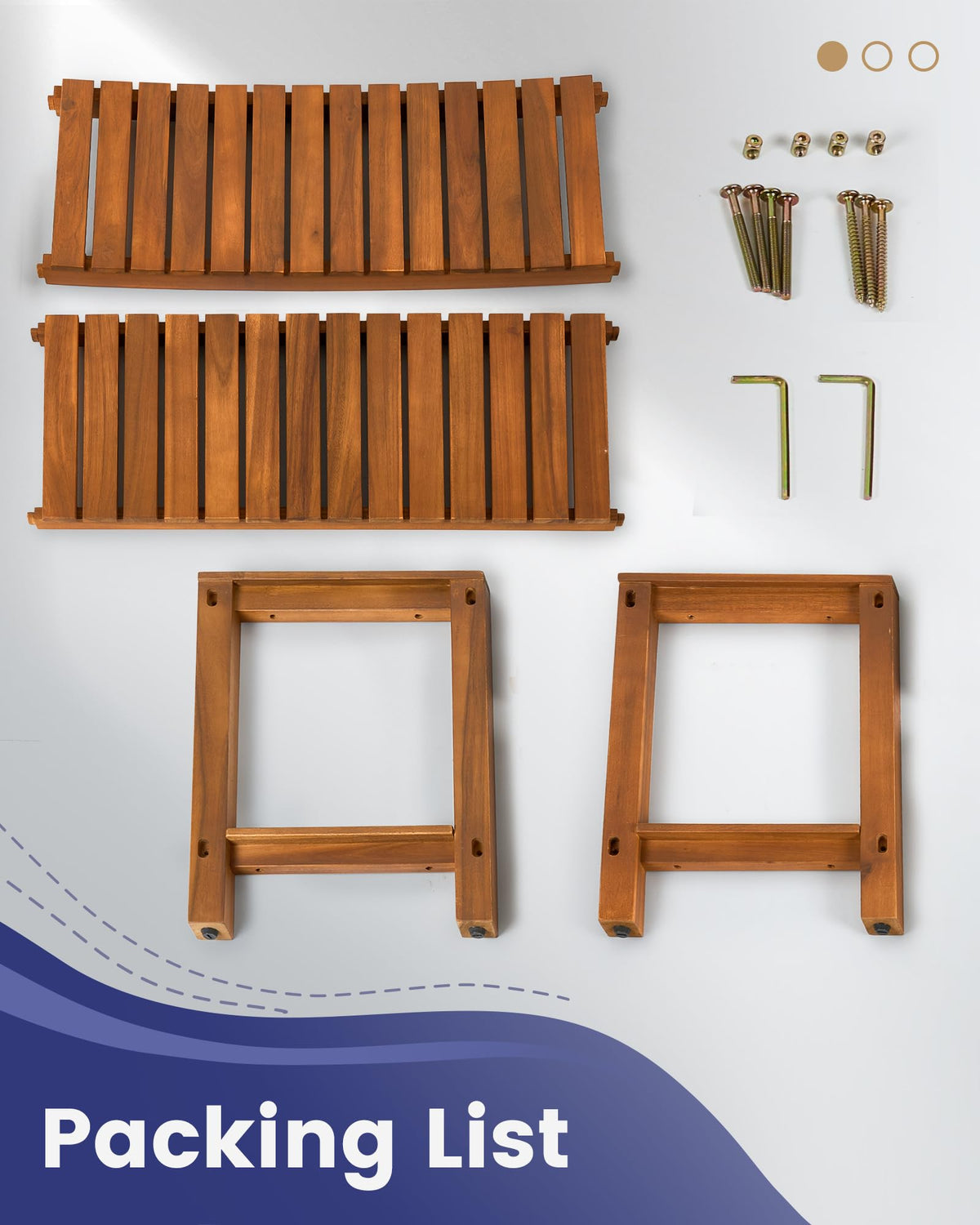 32" Solid Wood Teak Shower Bench K322257