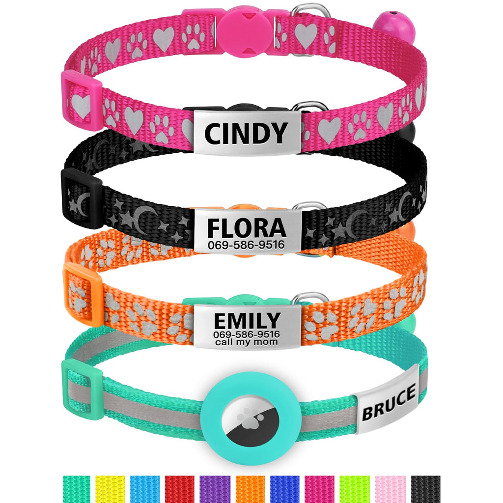 Personalized Cat Collar with Name Tag & Bell I159284