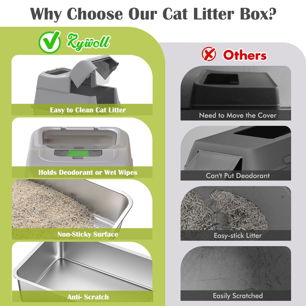 Stainless Steel Litter Box with Lid XL G85055